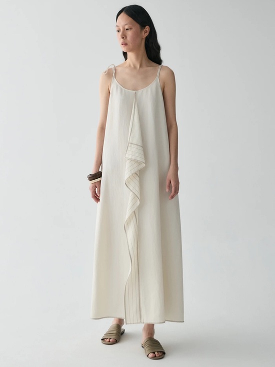 Insis Dresses & Skirts - NWT Insis Embroidered Panel Dress in Off White